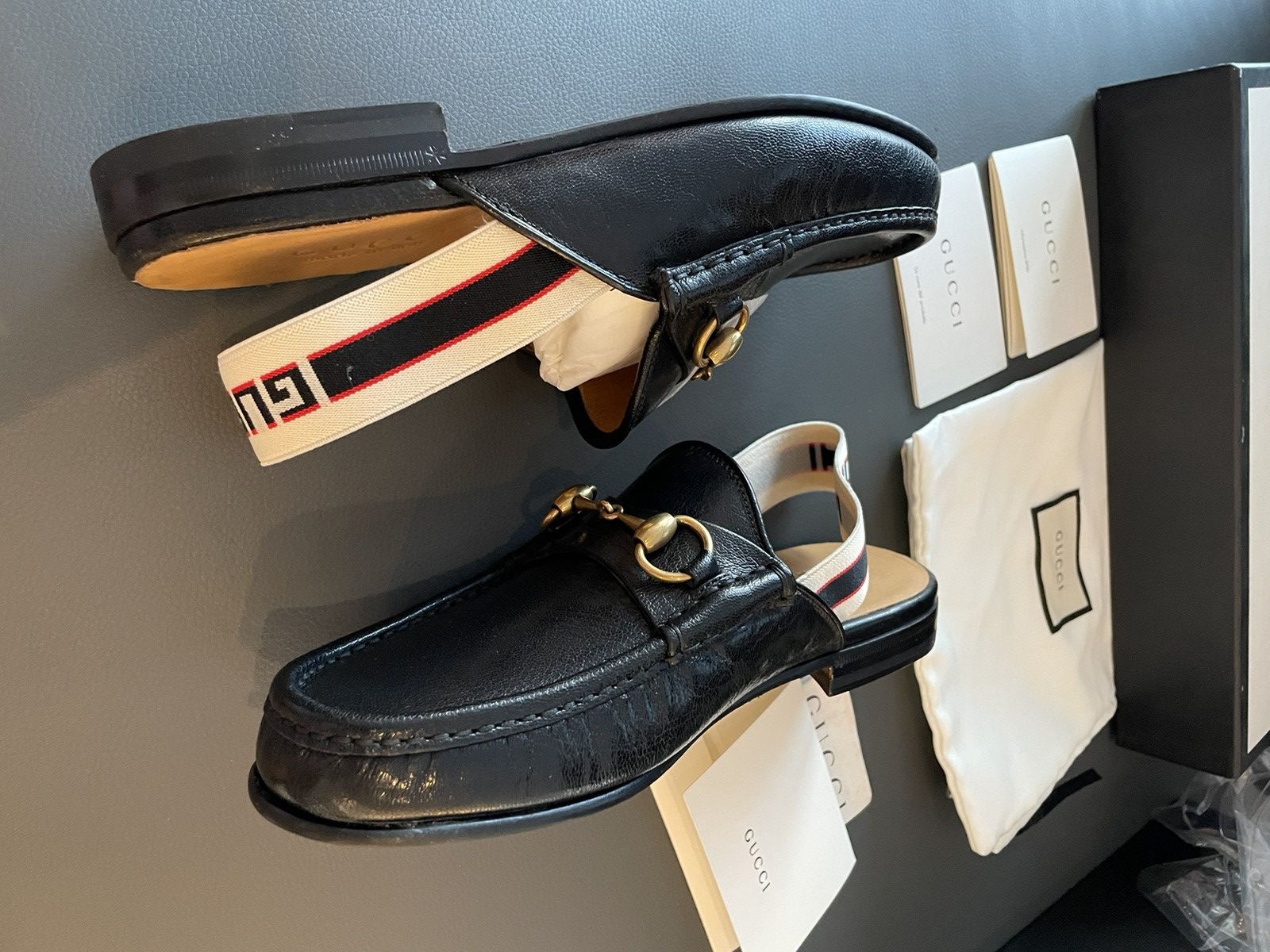 Gucci Limited Edition Horsebit Leather Loafer Gucci Elastic Band Size US 9.5 / EU 42-43 - 2 Thumbnail