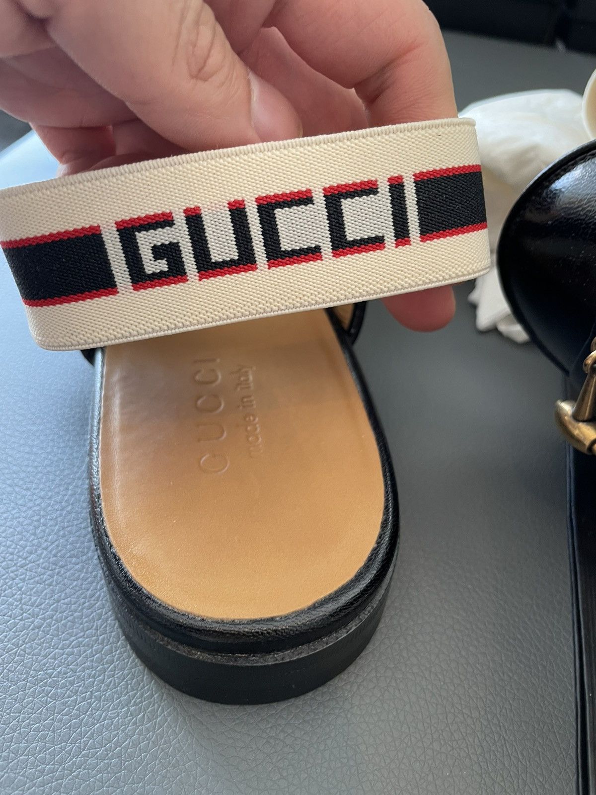 Gucci Limited Edition Horsebit Leather Loafer Gucci Elastic Band Size US 9.5 / EU 42-43 - 9 Thumbnail