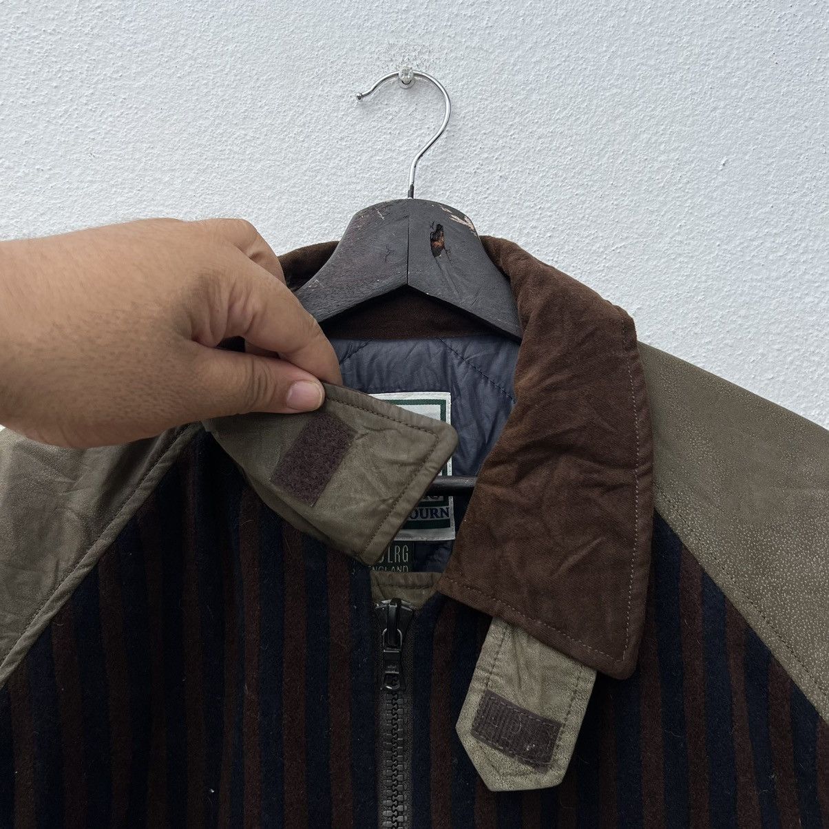 Nigel Cabourn RARE AUTHENTIC NIGEL CABOURN ENGLAND STRIPED WAX DESIGN Size US L / EU 52-54 / 3 - 7 Thumbnail