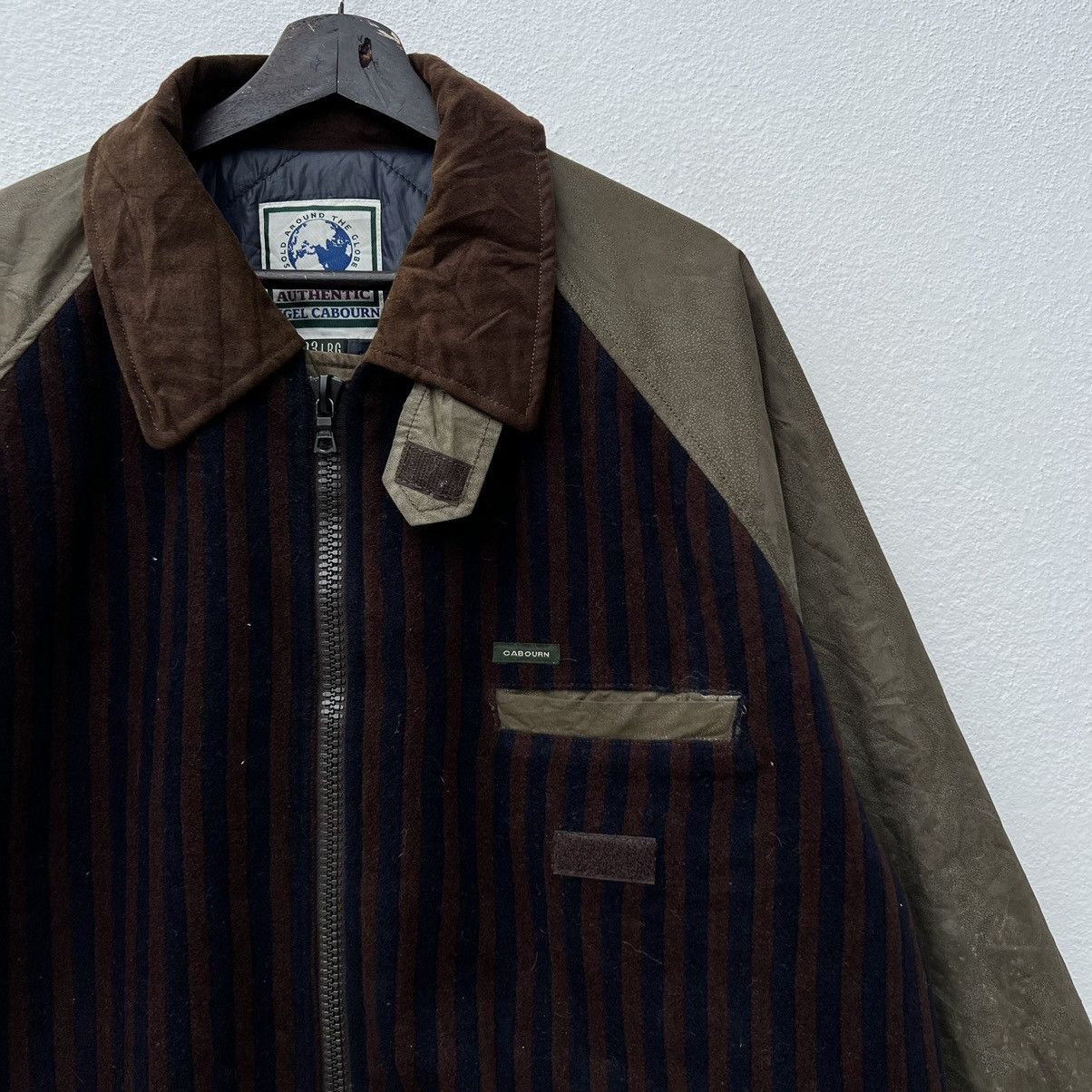 Nigel Cabourn RARE AUTHENTIC NIGEL CABOURN ENGLAND STRIPED WAX DESIGN Size US L / EU 52-54 / 3 - 5 Thumbnail