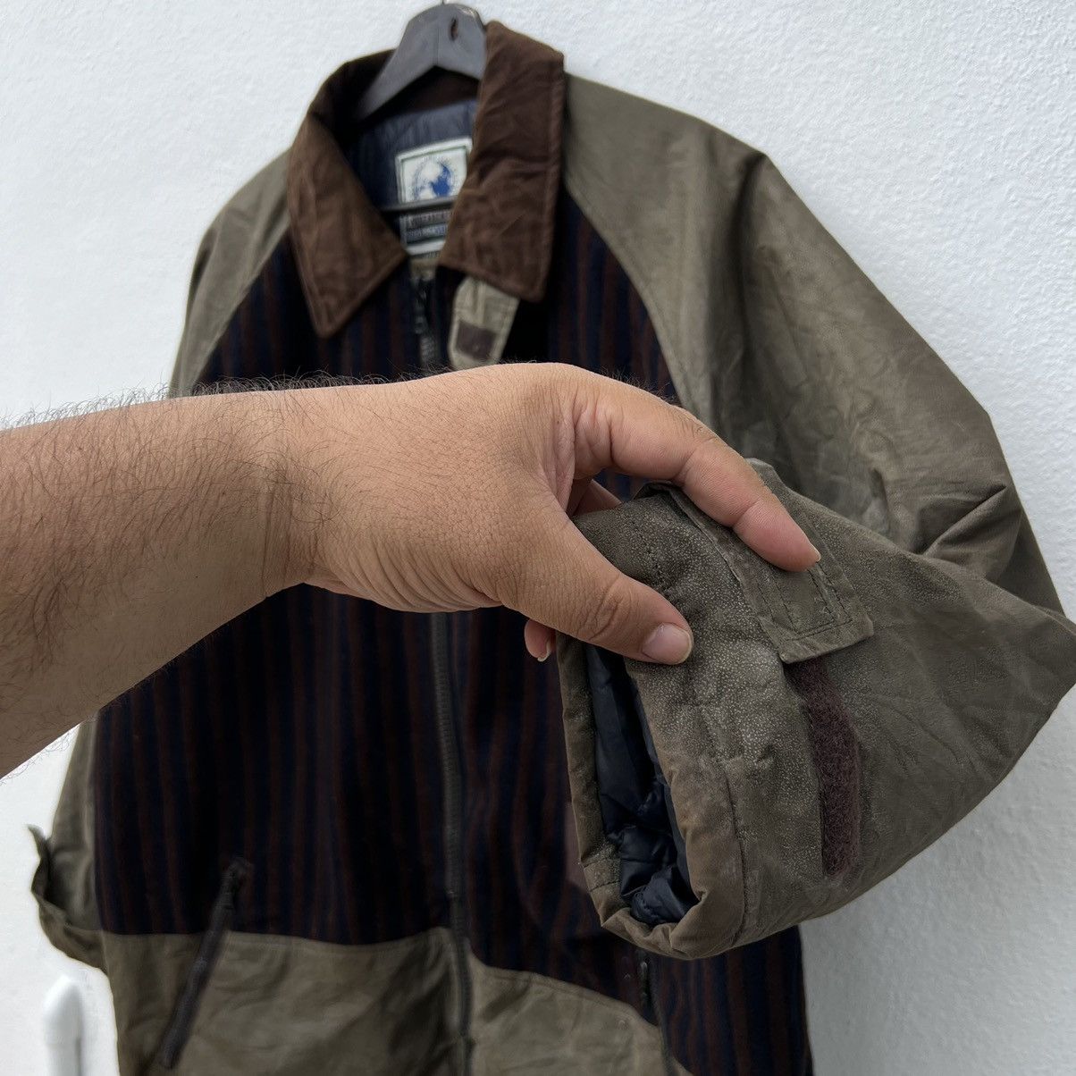 Nigel Cabourn RARE AUTHENTIC NIGEL CABOURN ENGLAND STRIPED WAX DESIGN Size US L / EU 52-54 / 3 - 6 Thumbnail