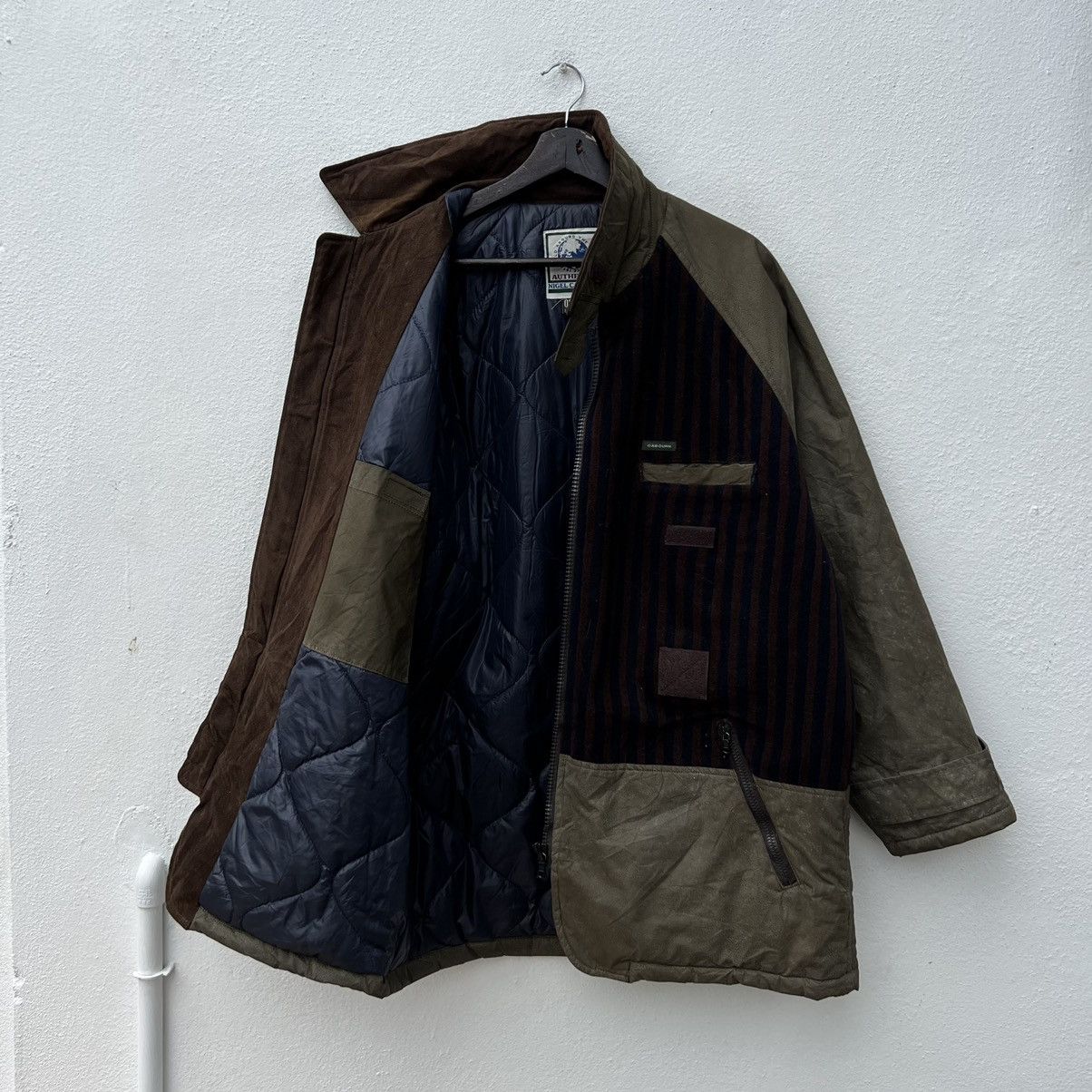 Nigel Cabourn RARE AUTHENTIC NIGEL CABOURN ENGLAND STRIPED WAX DESIGN Size US L / EU 52-54 / 3 - 14 Thumbnail