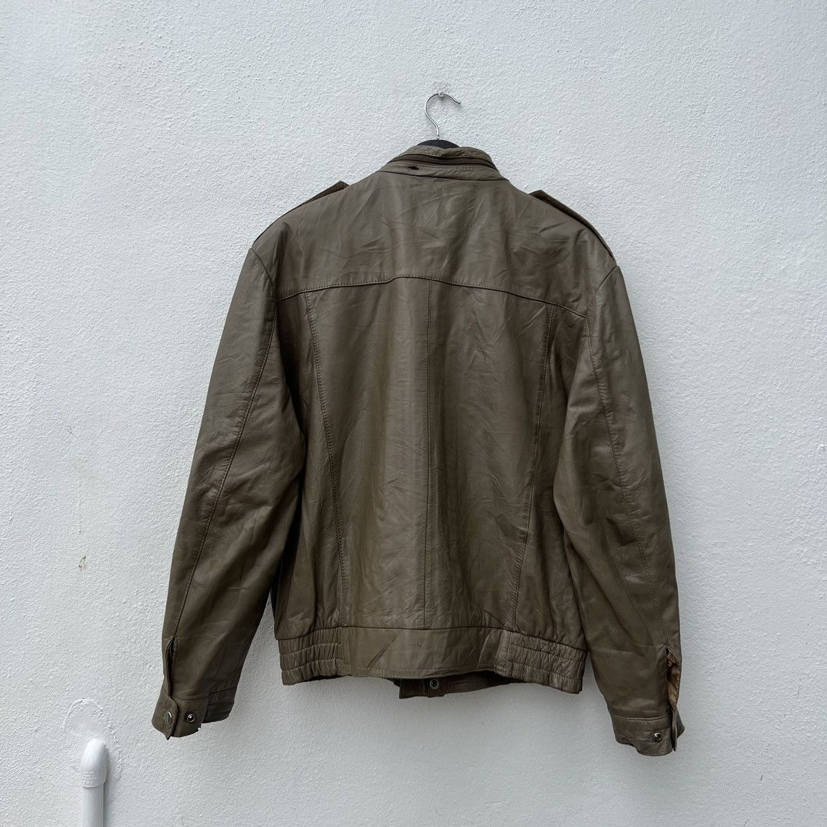 Japanese Brand VINTAGE SOFT LEATHER JACKET BOMBER STYLE DESIGN JAPAN Size US M / EU 48-50 / 2 - 8 Thumbnail