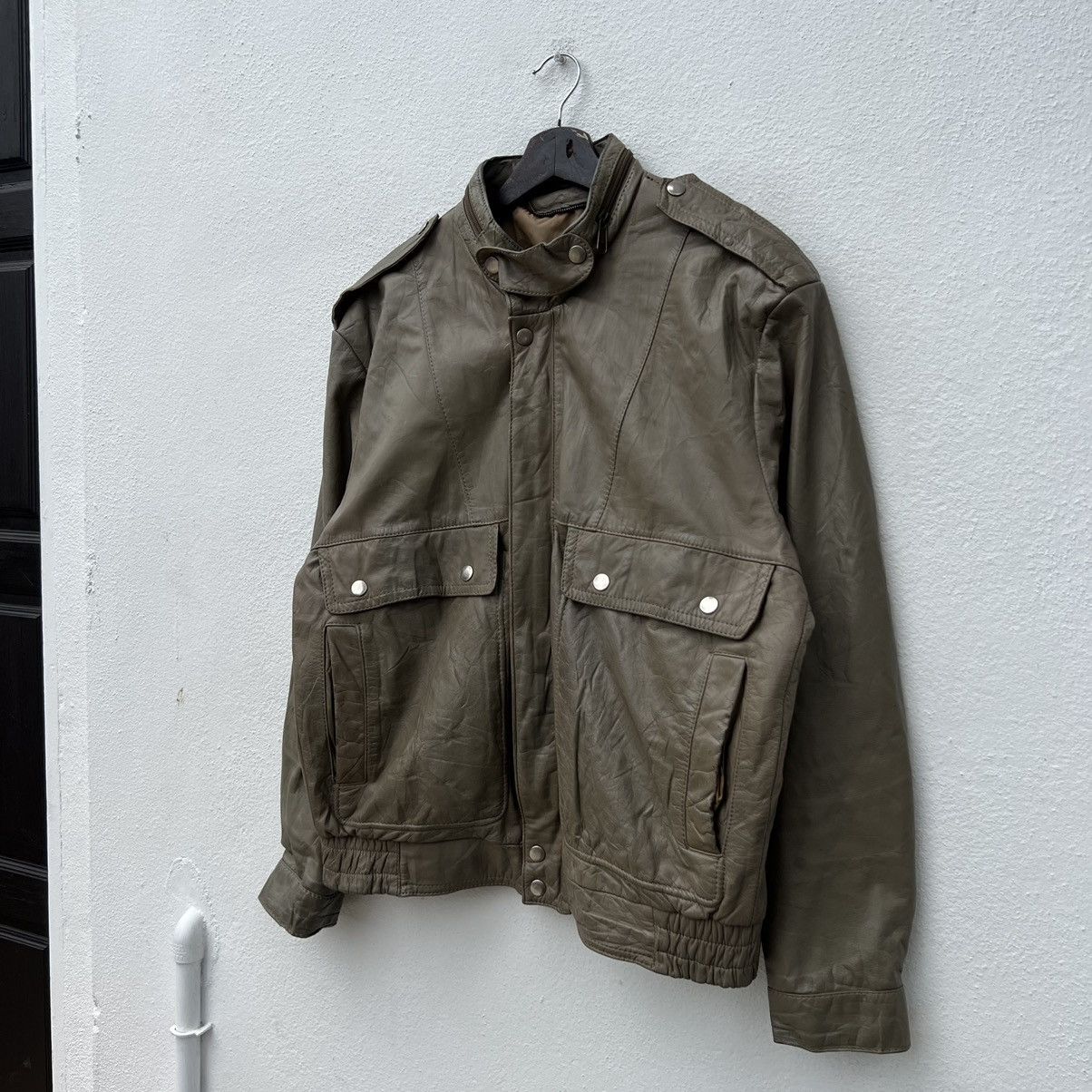 Japanese Brand VINTAGE SOFT LEATHER JACKET BOMBER STYLE DESIGN JAPAN Size US M / EU 48-50 / 2 - 2 Thumbnail