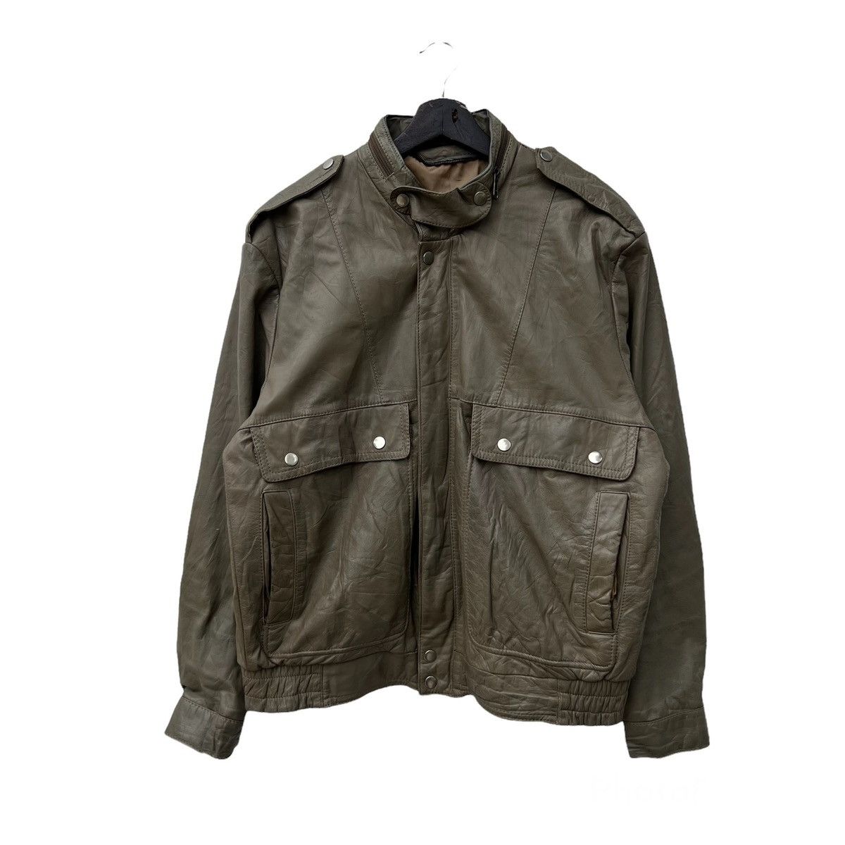 Japanese Brand VINTAGE SOFT LEATHER JACKET BOMBER STYLE DESIGN JAPAN Size US M / EU 48-50 / 2 - 1 Thumbnail