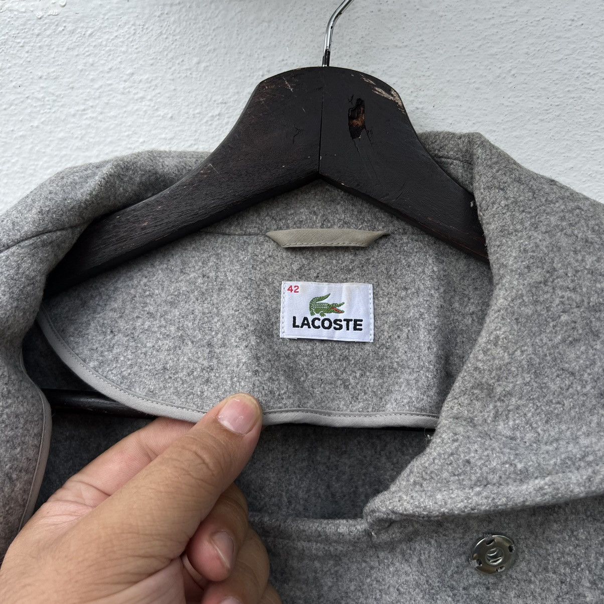 Japanese Brand VINTAGE LACOSTE WOOL DUFLE JACKET Size US M / EU 48-50 / 2 - 12 Thumbnail