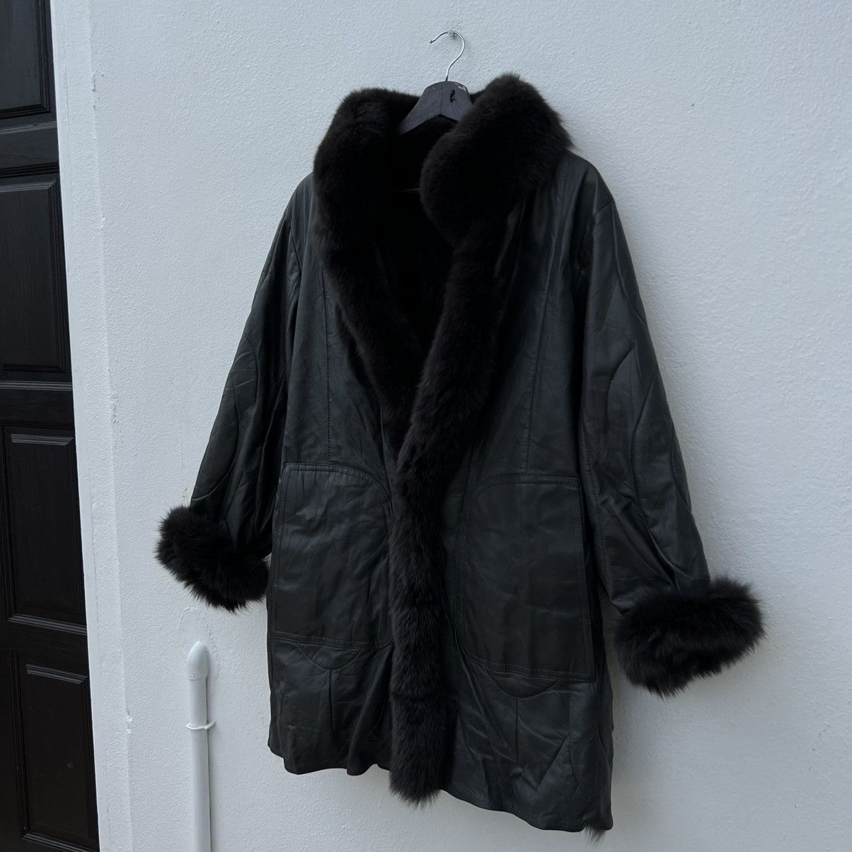 Japanese Brand ULTIMATE BLACK SOFT LEATHER MINK FUR SHEARLING LINING Size US M / EU 48-50 / 2 - 2 Thumbnail