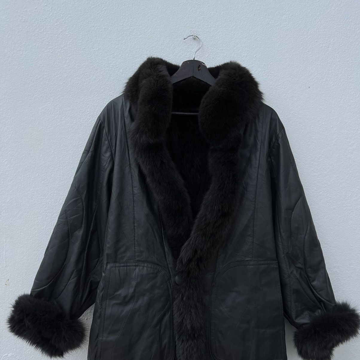 Japanese Brand ULTIMATE BLACK SOFT LEATHER MINK FUR SHEARLING LINING Size US M / EU 48-50 / 2 - 3 Thumbnail