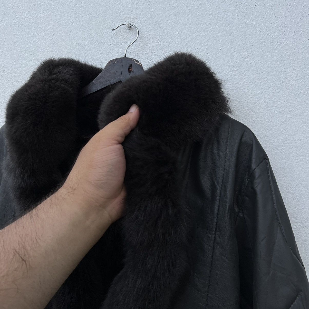 Japanese Brand ULTIMATE BLACK SOFT LEATHER MINK FUR SHEARLING LINING Size US M / EU 48-50 / 2 - 7 Thumbnail