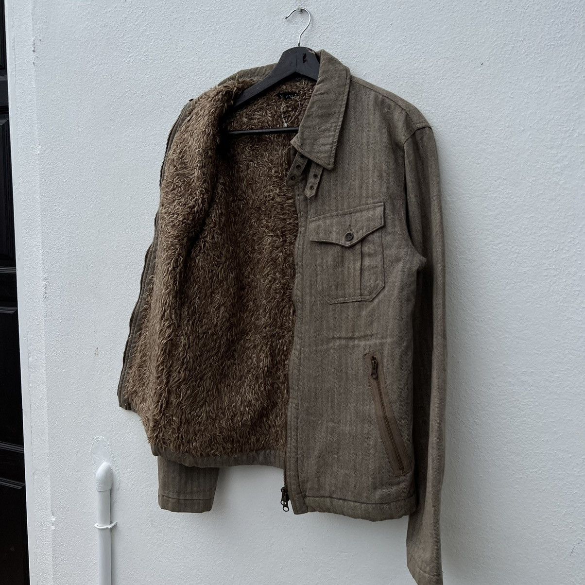 Japanese Brand ICONIC SHEARLING FLEECE LINING ALBE JAPAN BIKER JACKET Size US M / EU 48-50 / 2 - 11 Thumbnail