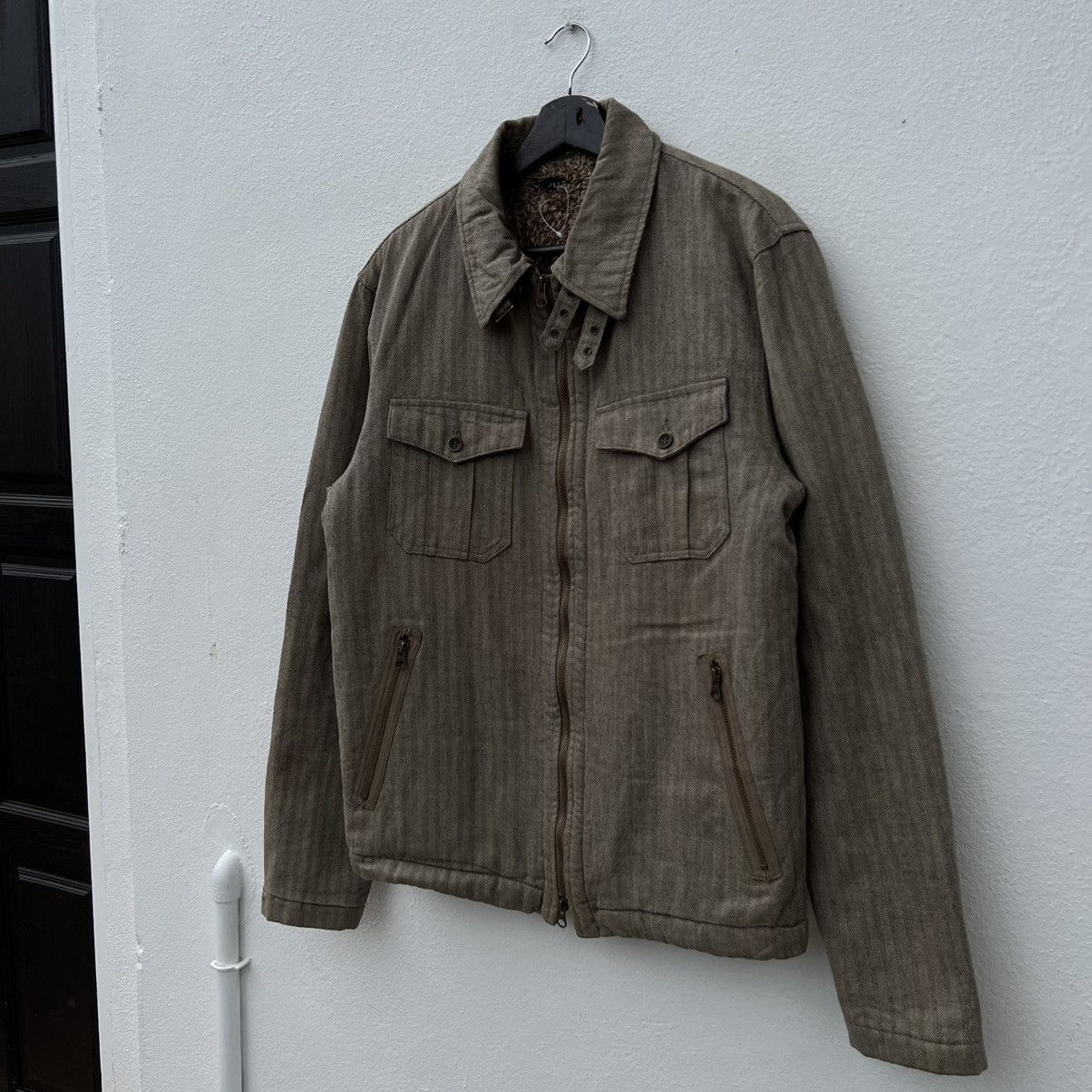 Japanese Brand ICONIC SHEARLING FLEECE LINING ALBE JAPAN BIKER JACKET Size US M / EU 48-50 / 2 - 2 Thumbnail