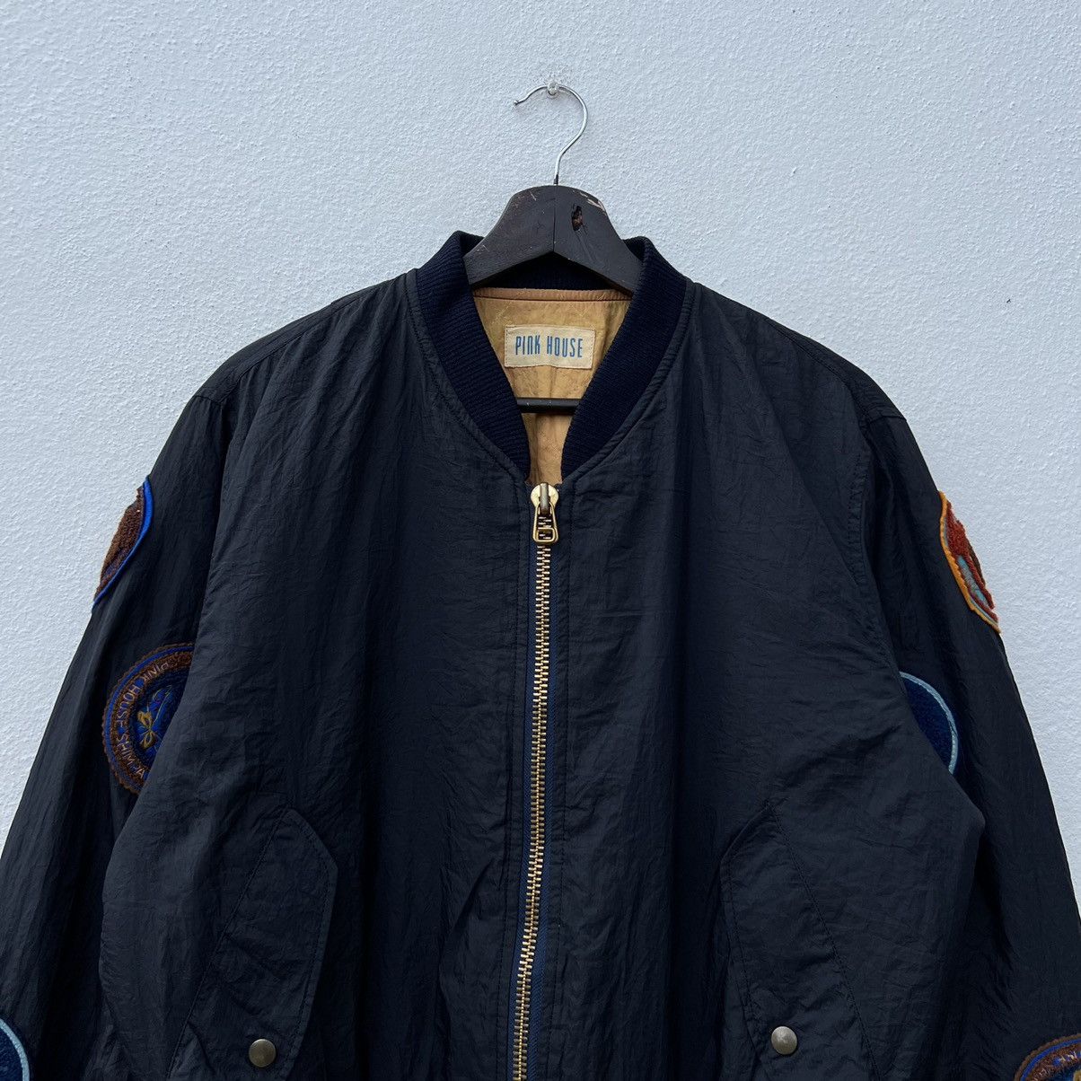 Japanese Brand VINTAGE PINK HOUSE FULL PATCH BOMBER JACKET Size US M / EU 48-50 / 2 - 3 Thumbnail