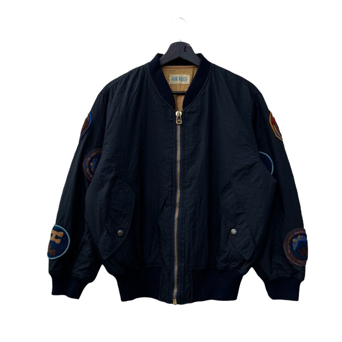 Japanese Brand VINTAGE PINK HOUSE FULL PATCH BOMBER JACKET Size US M / EU 48-50 / 2 - 1 Thumbnail
