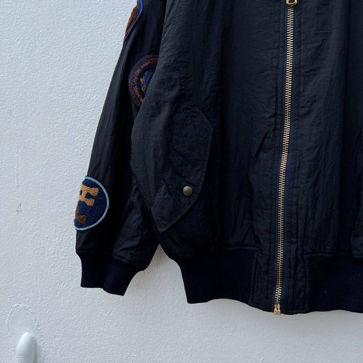 Japanese Brand VINTAGE PINK HOUSE FULL PATCH BOMBER JACKET Size US M / EU 48-50 / 2 - 4 Thumbnail