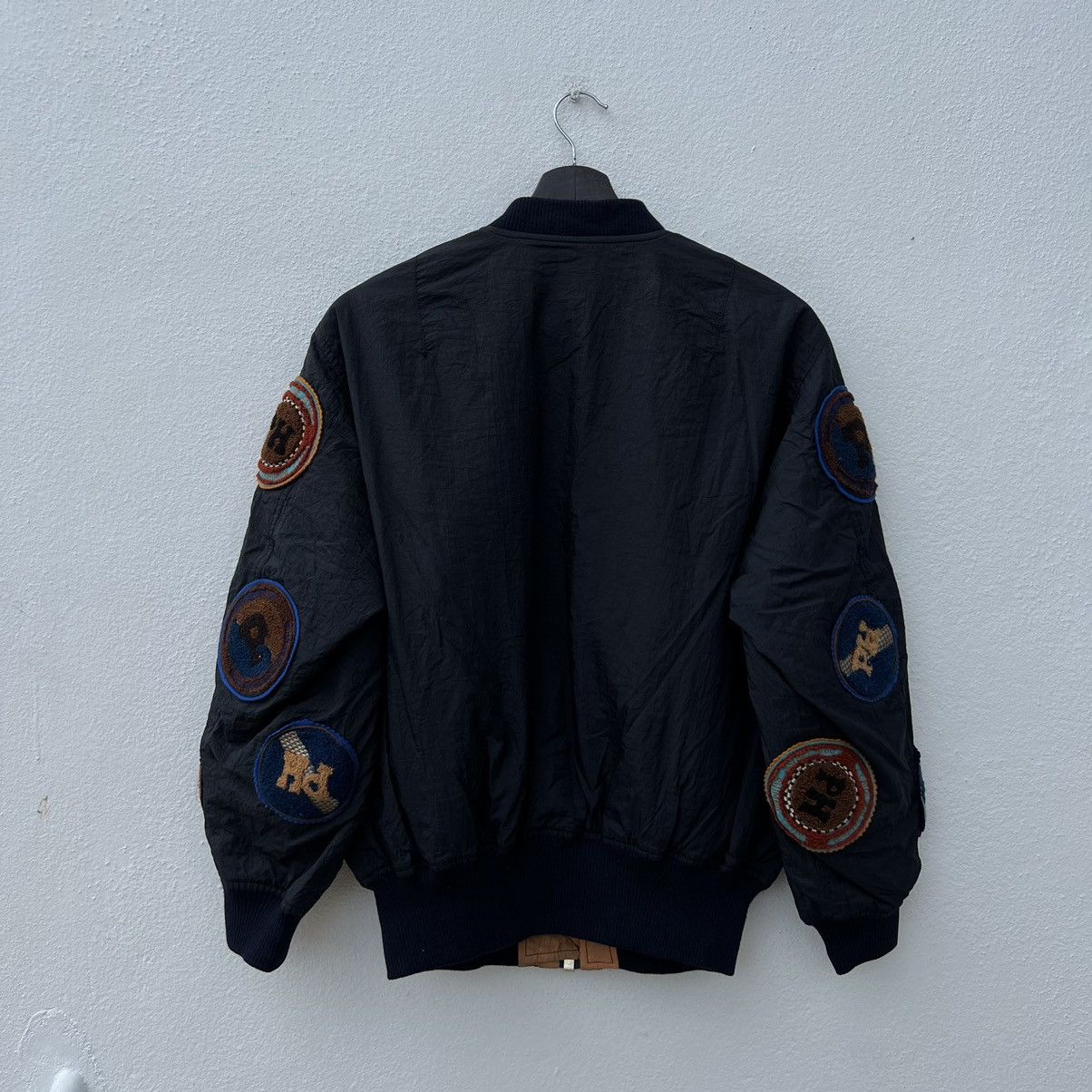 Japanese Brand VINTAGE PINK HOUSE FULL PATCH BOMBER JACKET Size US M / EU 48-50 / 2 - 6 Thumbnail