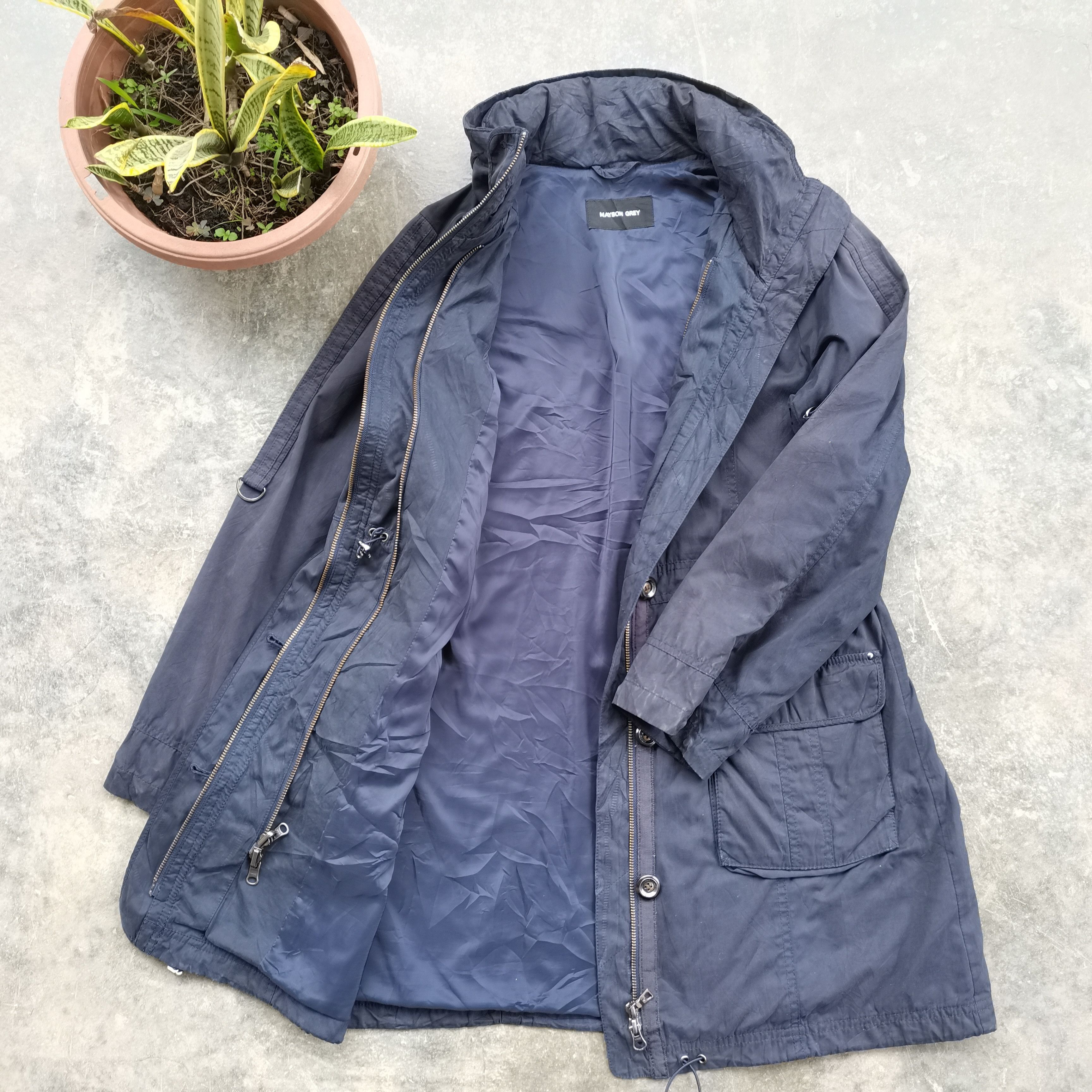 Japanese Brand × Vintage Vintage Mayson Grey Zipper Up Parka Long Jacket Size US M / EU 48-50 / 2 - 3 Thumbnail