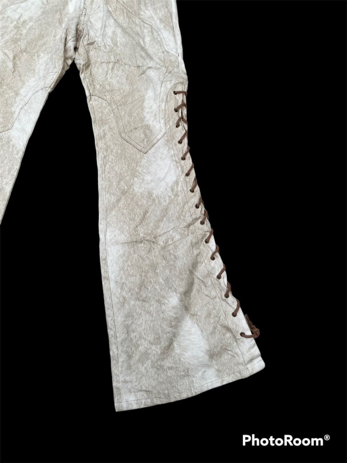 Tornado Mart tornado mart spiral cut patch lace flare jeans Size US 31 - 4 Thumbnail