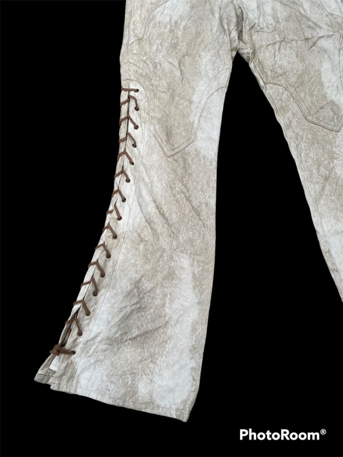 Tornado Mart tornado mart spiral cut patch lace flare jeans Size US 31 - 3 Thumbnail