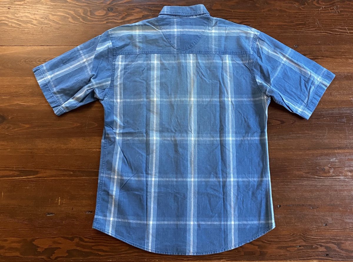 Vintage Vintage 90’s Apparel Workshop Plaid Faded Denim Button Up Size US M / EU 48-50 / 2 - 7 Thumbnail