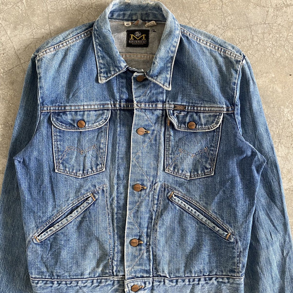Vintage Vintage 70’s Maverick Blue Bell Selvedge Trucker Jacket Size US M / EU 48-50 / 2 - 6 Thumbnail
