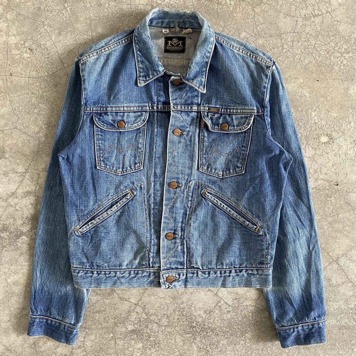Vintage Vintage 70’s Maverick Blue Bell Selvedge Trucker Jacket Size US M / EU 48-50 / 2 - 3 Thumbnail
