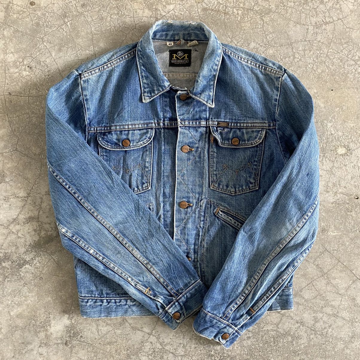 Vintage Vintage 70’s Maverick Blue Bell Selvedge Trucker Jacket Size US M / EU 48-50 / 2 - 1 Thumbnail