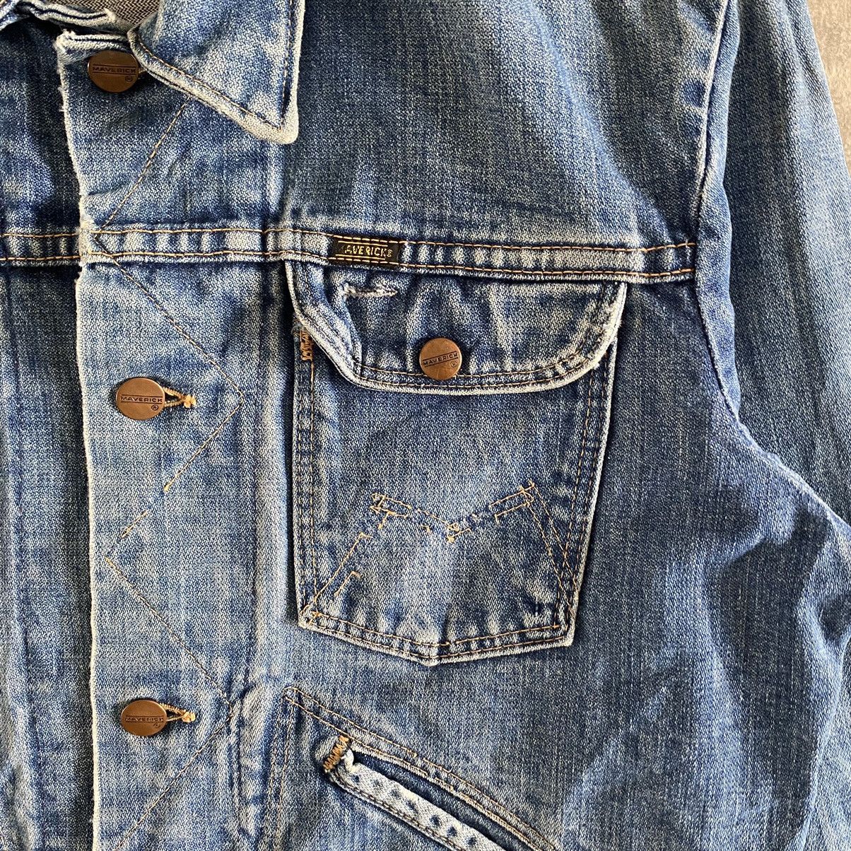 Vintage Vintage 70’s Maverick Blue Bell Selvedge Trucker Jacket Size US M / EU 48-50 / 2 - 2 Thumbnail
