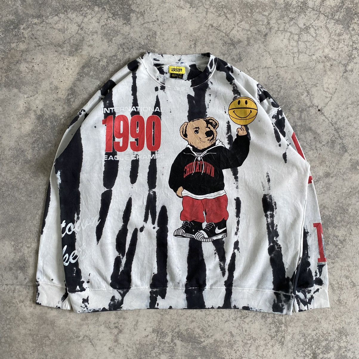 Market Chinatown Market Polo Bear Tie Dye Crewneck Sweatshirt Size US XXL / EU 58 / 5 - 2 Thumbnail
