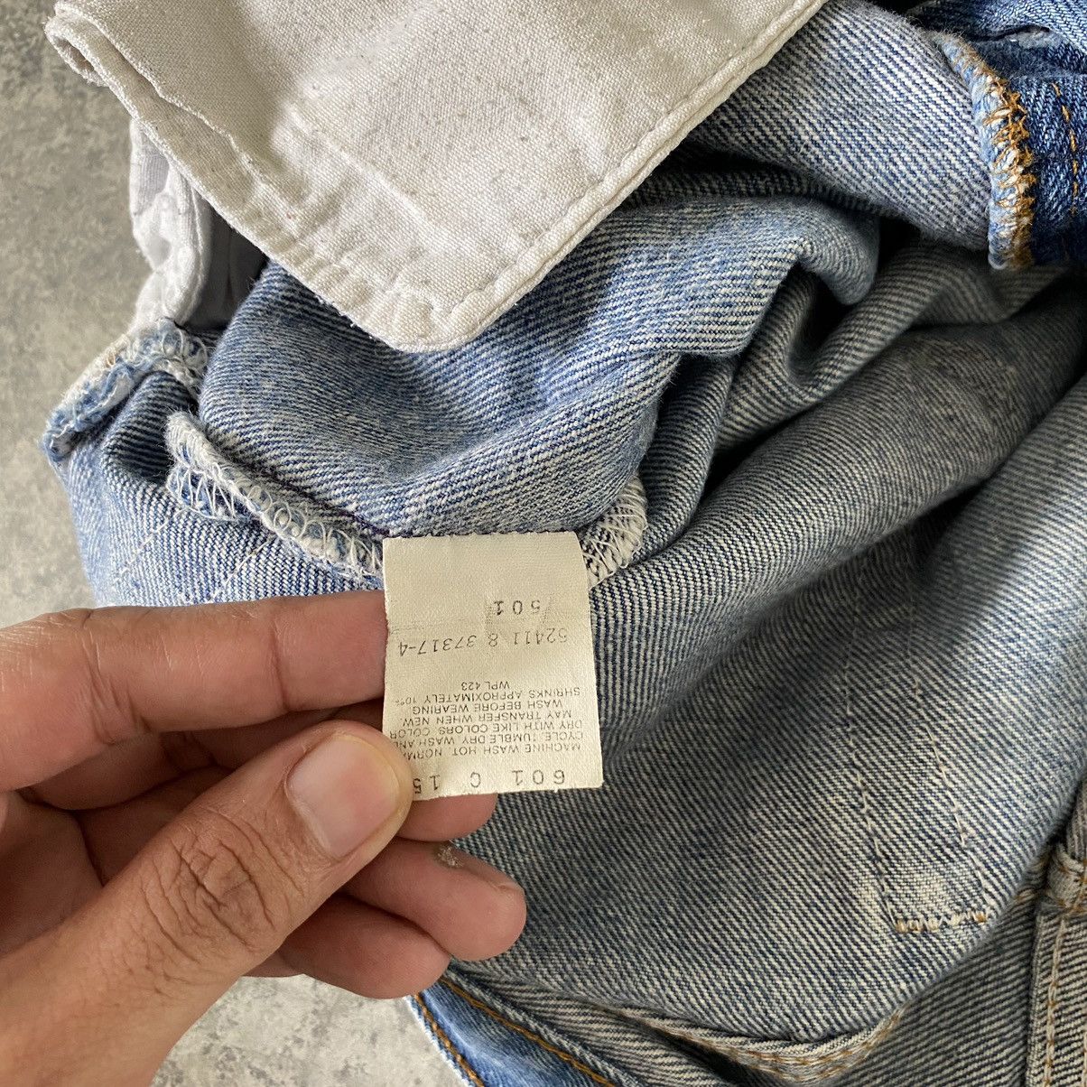 Levi's × Vintage Vintage 80's Levi's 501 Boro Patchwork Painter Denim Jeans Size US 32 / EU 48 - 19 Thumbnail