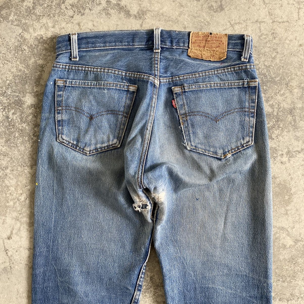Levi's × Vintage Vintage 80's Levi's 501 Boro Patchwork Painter Denim Jeans Size US 32 / EU 48 - 14 Thumbnail