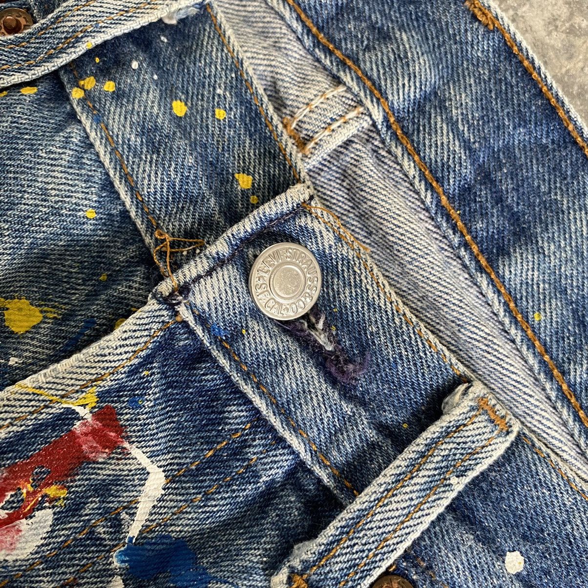 Levi's × Vintage Vintage 80's Levi's 501 Boro Patchwork Painter Denim Jeans Size US 32 / EU 48 - 7 Thumbnail