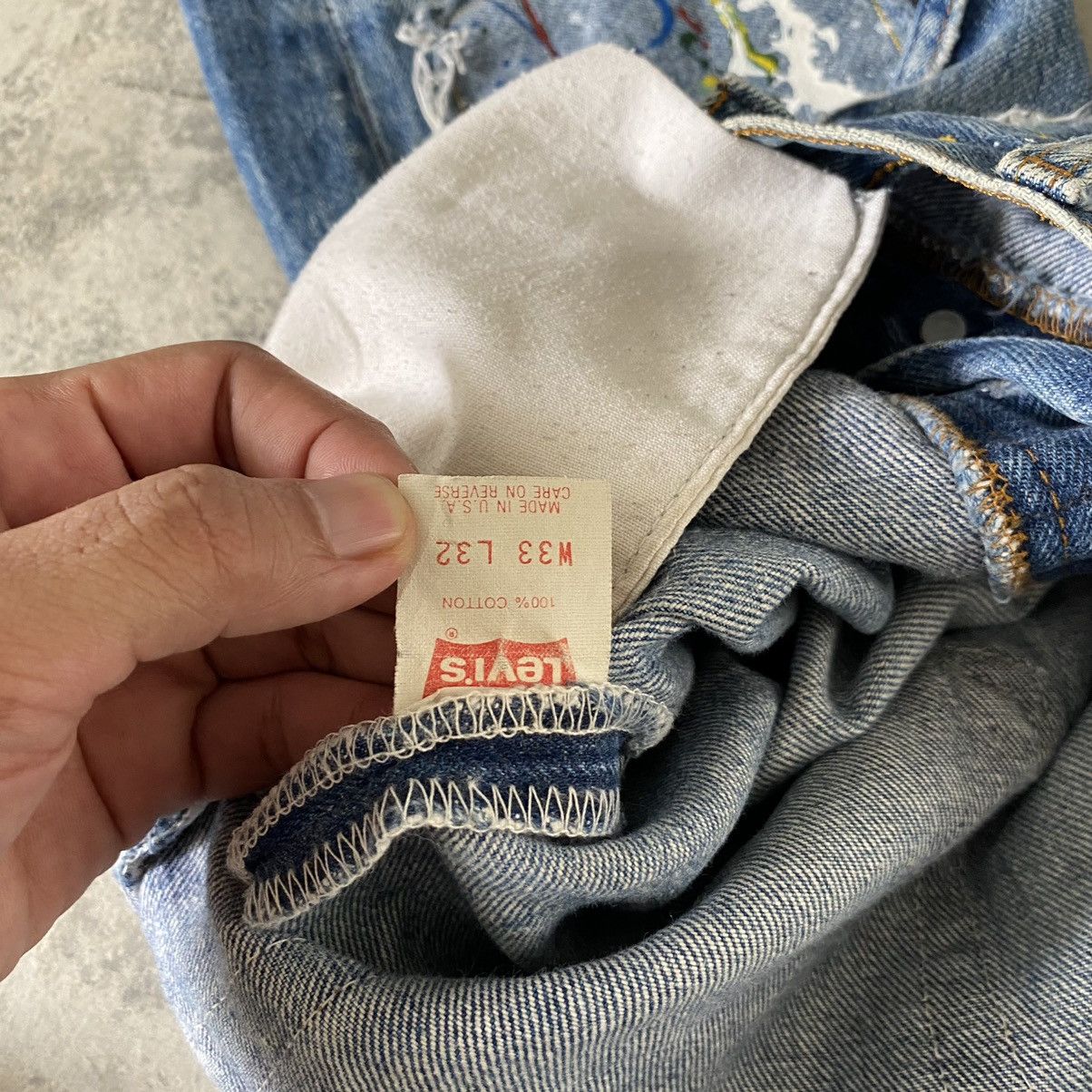 Levi's × Vintage Vintage 80's Levi's 501 Boro Patchwork Painter Denim Jeans Size US 32 / EU 48 - 18 Thumbnail