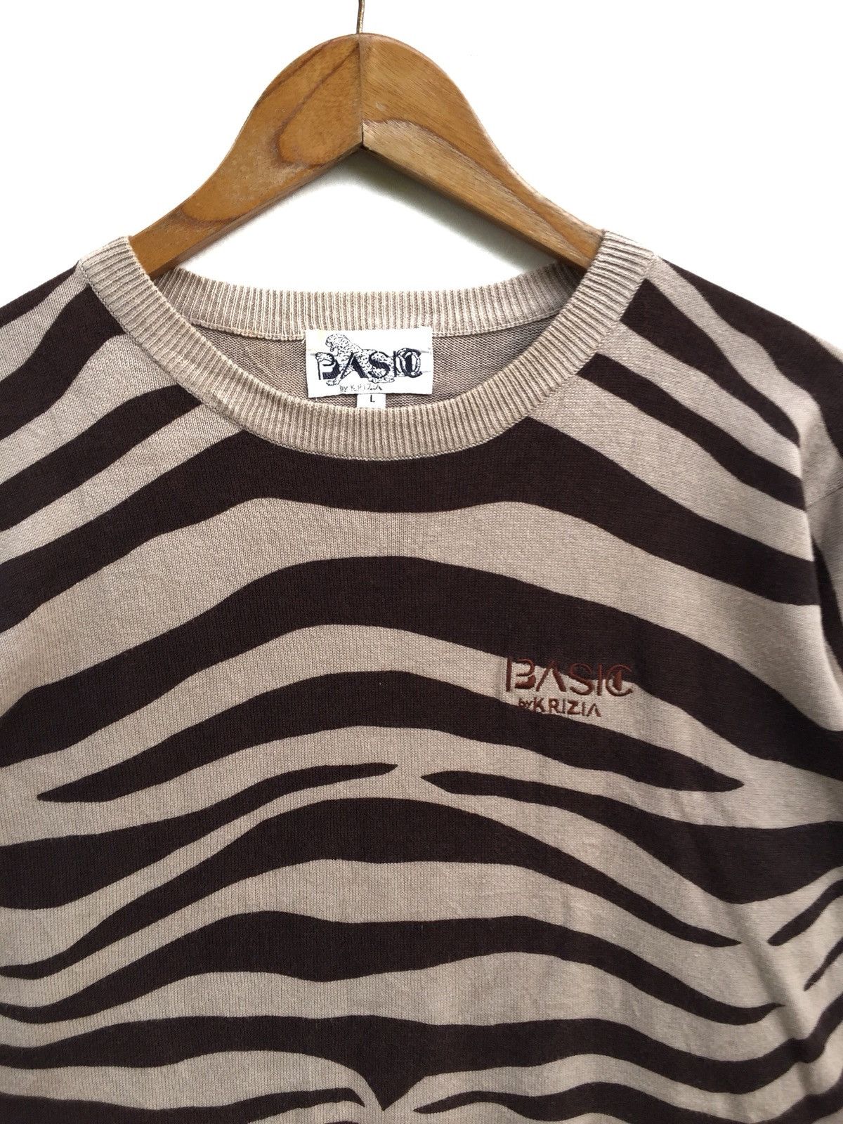Japanese Brand × Krizia Uomo × Vintage Vintage Krizia Basic Stripes Sweatshirt Size L / US 10 / IT 46 - 3 Thumbnail
