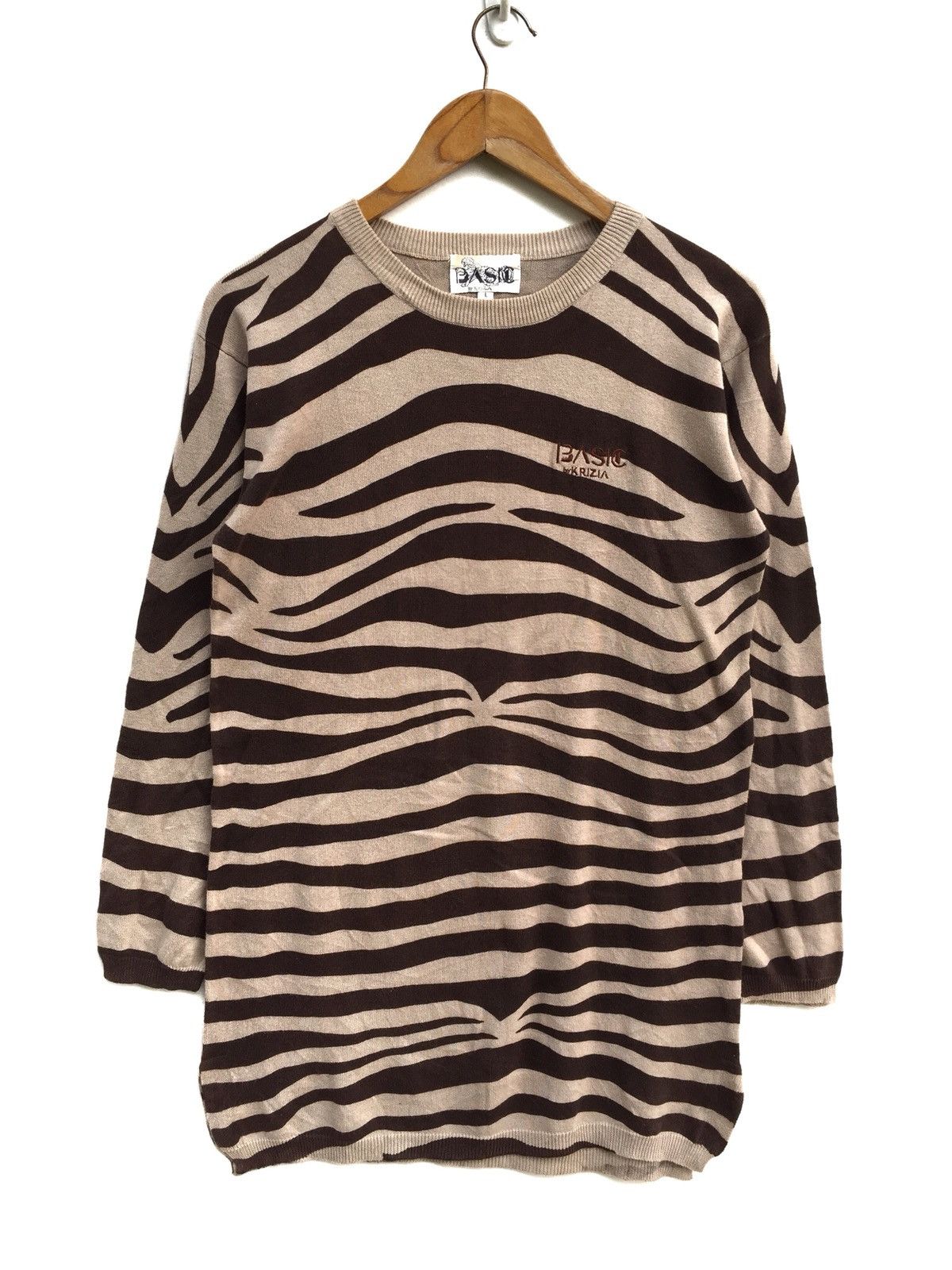 Japanese Brand × Krizia Uomo × Vintage Vintage Krizia Basic Stripes Sweatshirt Size L / US 10 / IT 46 - 1 Thumbnail