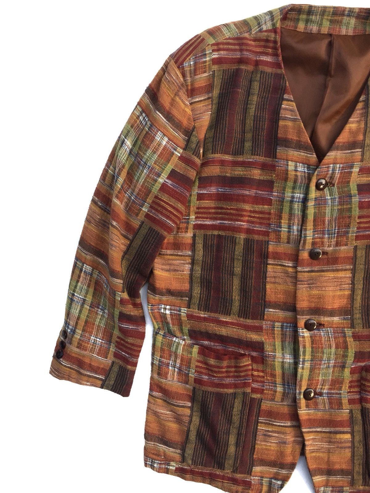 Japanese Brand Japanese Brand Intent Patchwork Linen Jacket Kapital Style Size M / US 6-8 / IT 42-44 - 3 Thumbnail