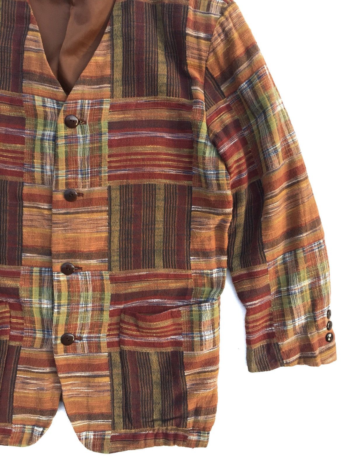 Japanese Brand Japanese Brand Intent Patchwork Linen Jacket Kapital Style Size M / US 6-8 / IT 42-44 - 4 Thumbnail