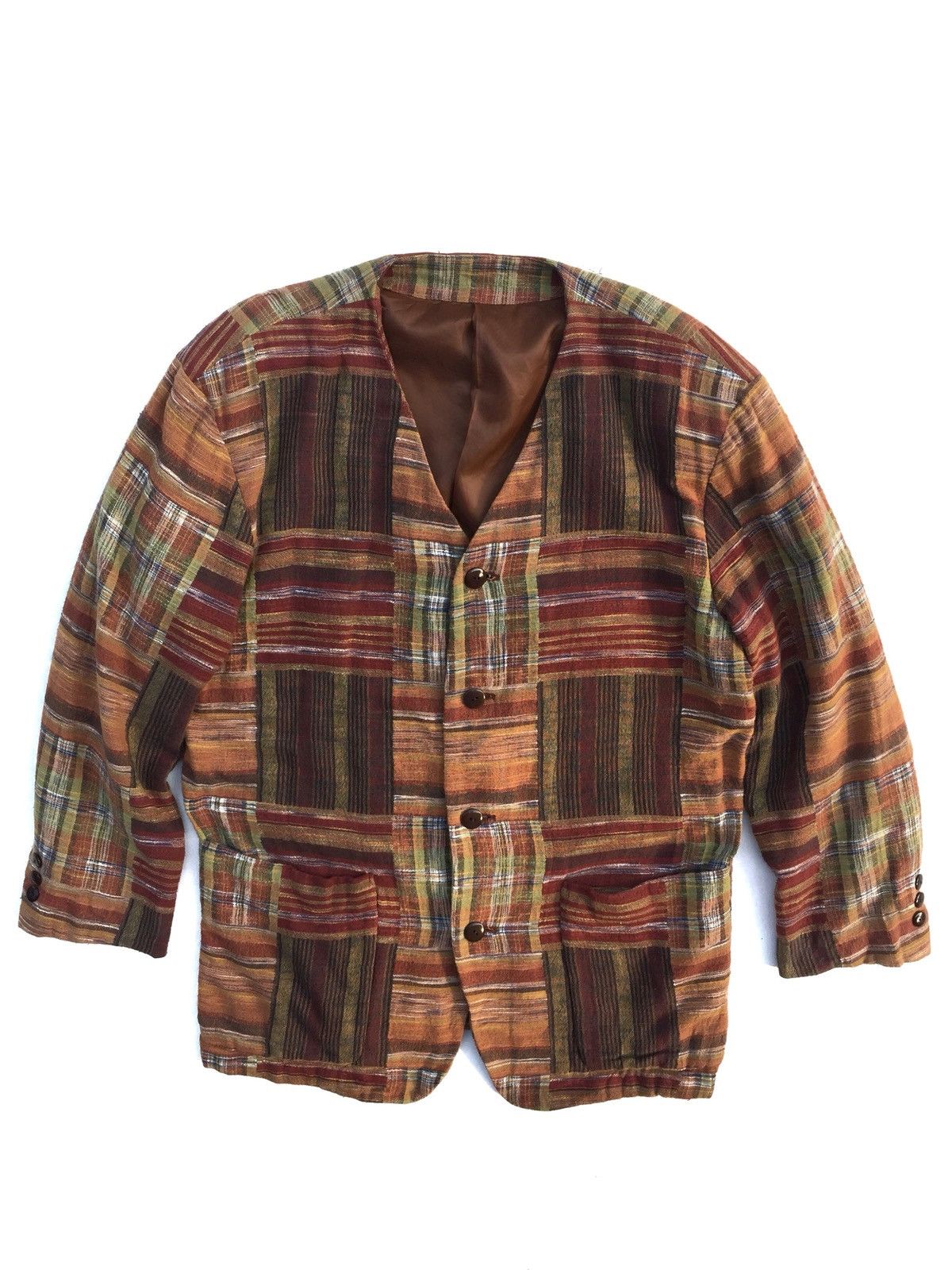 Japanese Brand Japanese Brand Intent Patchwork Linen Jacket Kapital Style Size M / US 6-8 / IT 42-44 - 1 Thumbnail