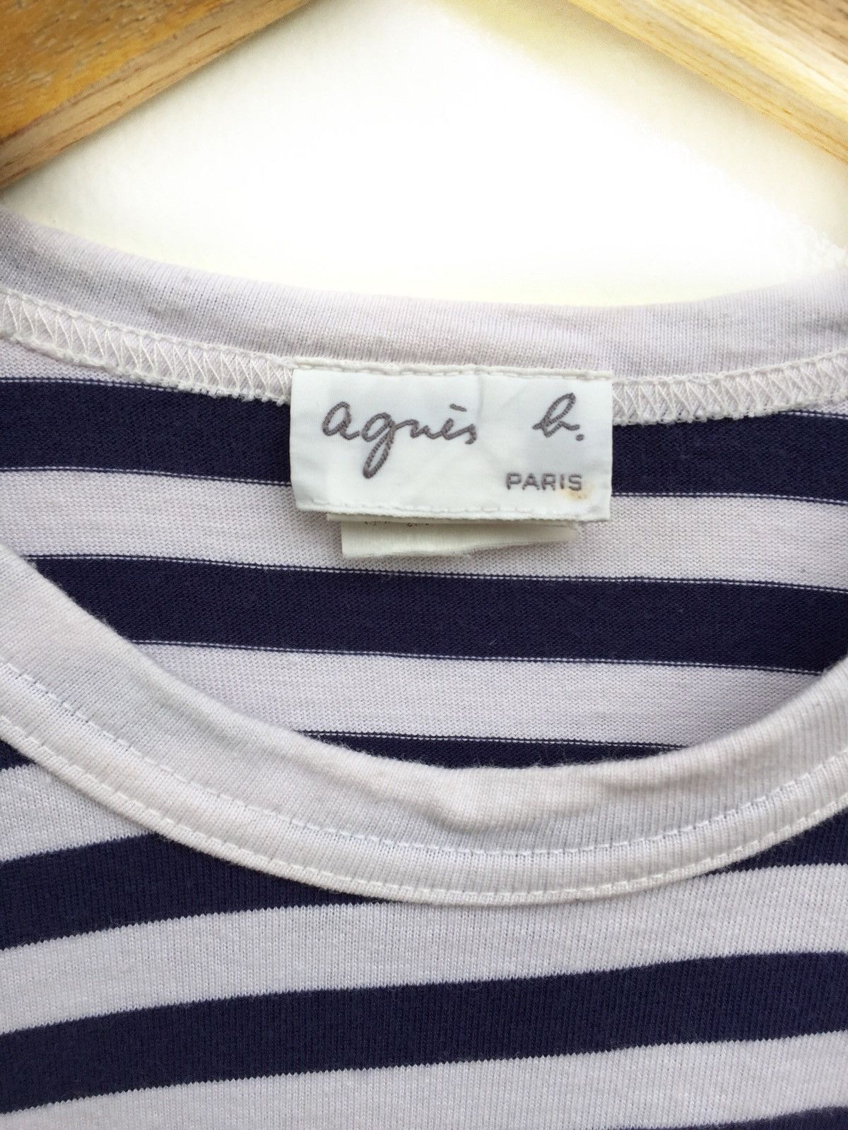 agnes b. Agnes B. White/Navy Blue Prisoners Shirts Size US M / EU 48-50 / 2 - 5 Thumbnail