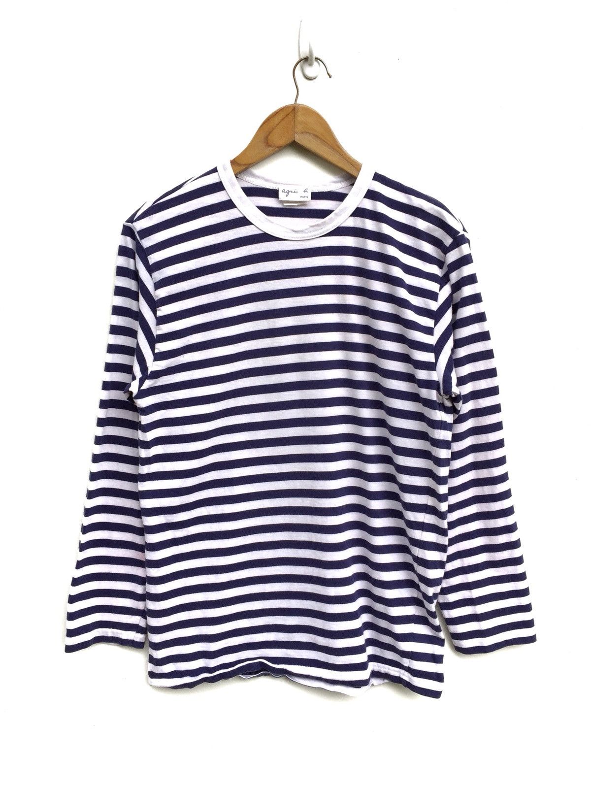 agnes b. Agnes B. White/Navy Blue Prisoners Shirts Size US M / EU 48-50 / 2 - 2 Thumbnail