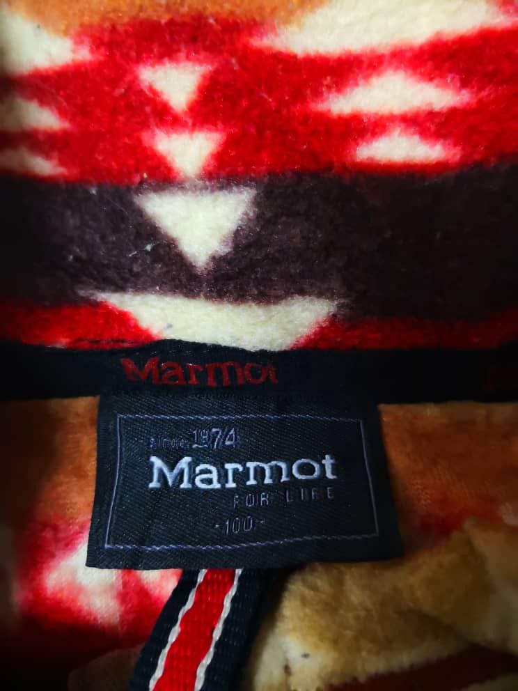 Japanese Brand Marmot Zip Up Printed Fleece Size US S / EU 44-46 / 1 - 3 Thumbnail