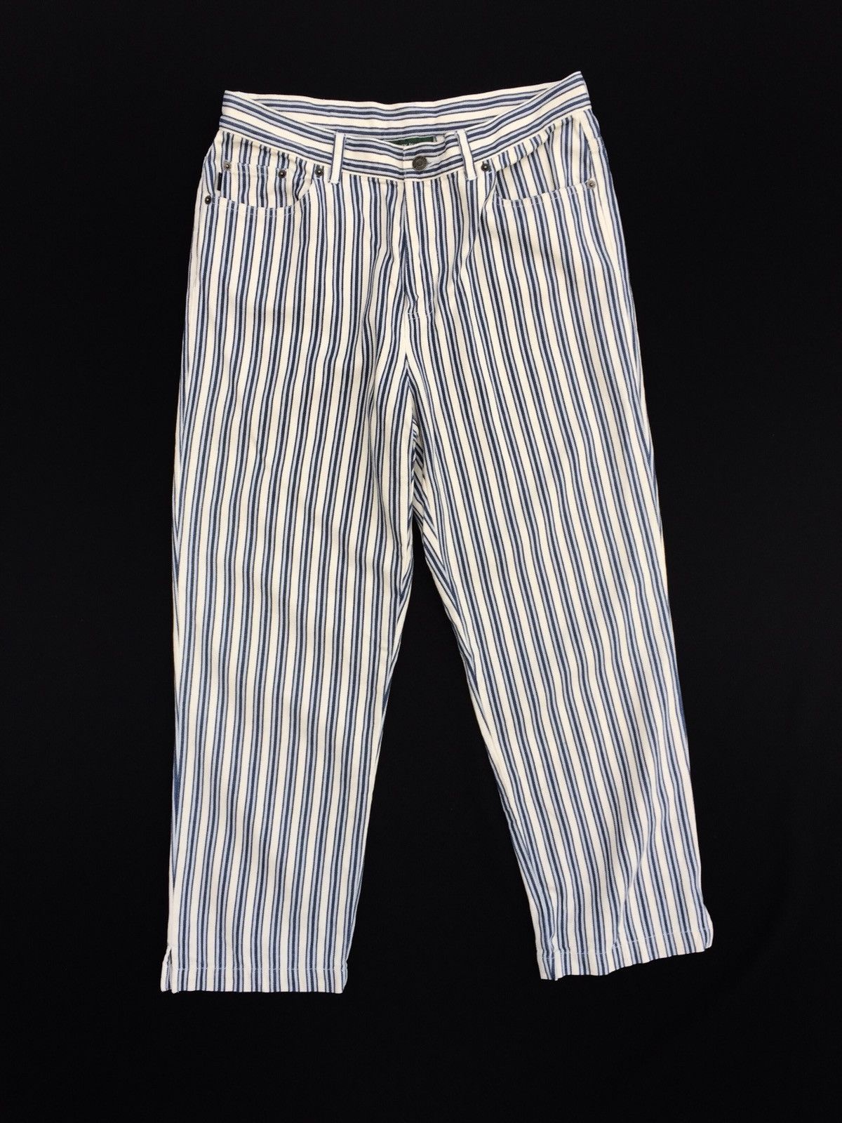 image of Lauren By Ralph Lauren x Lauren Ralph Lauren Vintage Ralph Laurent Jeans Co Stripes Cropped Pants (