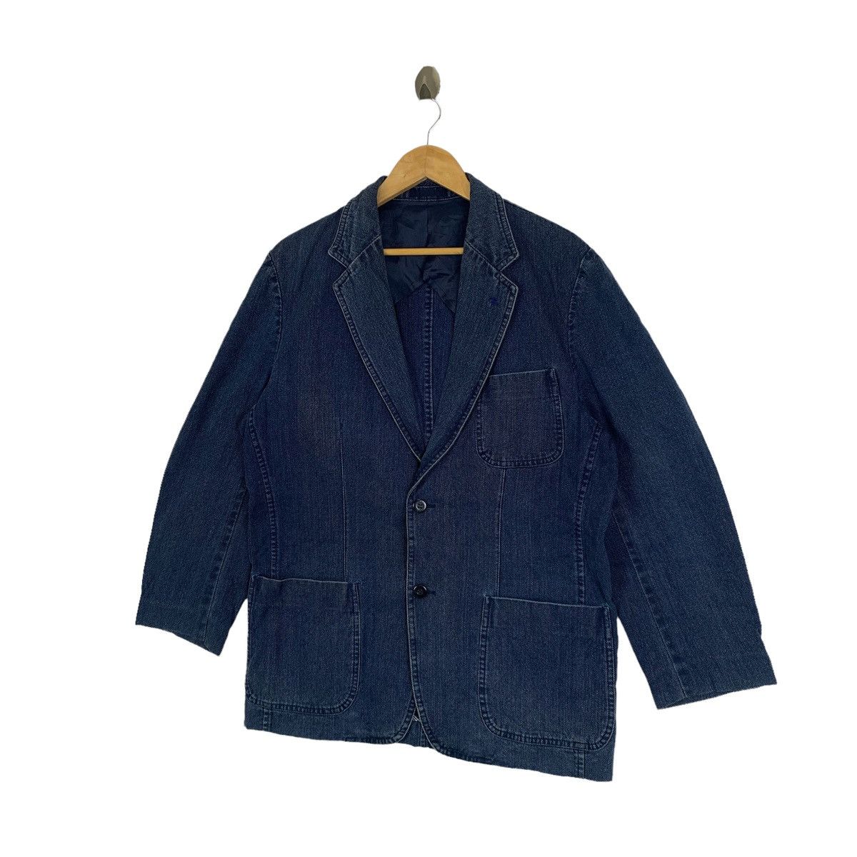 Indigo × Japanese Brand BLEU NIMES Japanese Brand Indigo Jeans Denim Coat Jacket Size US L / EU 52-54 / 3 - 4 Thumbnail