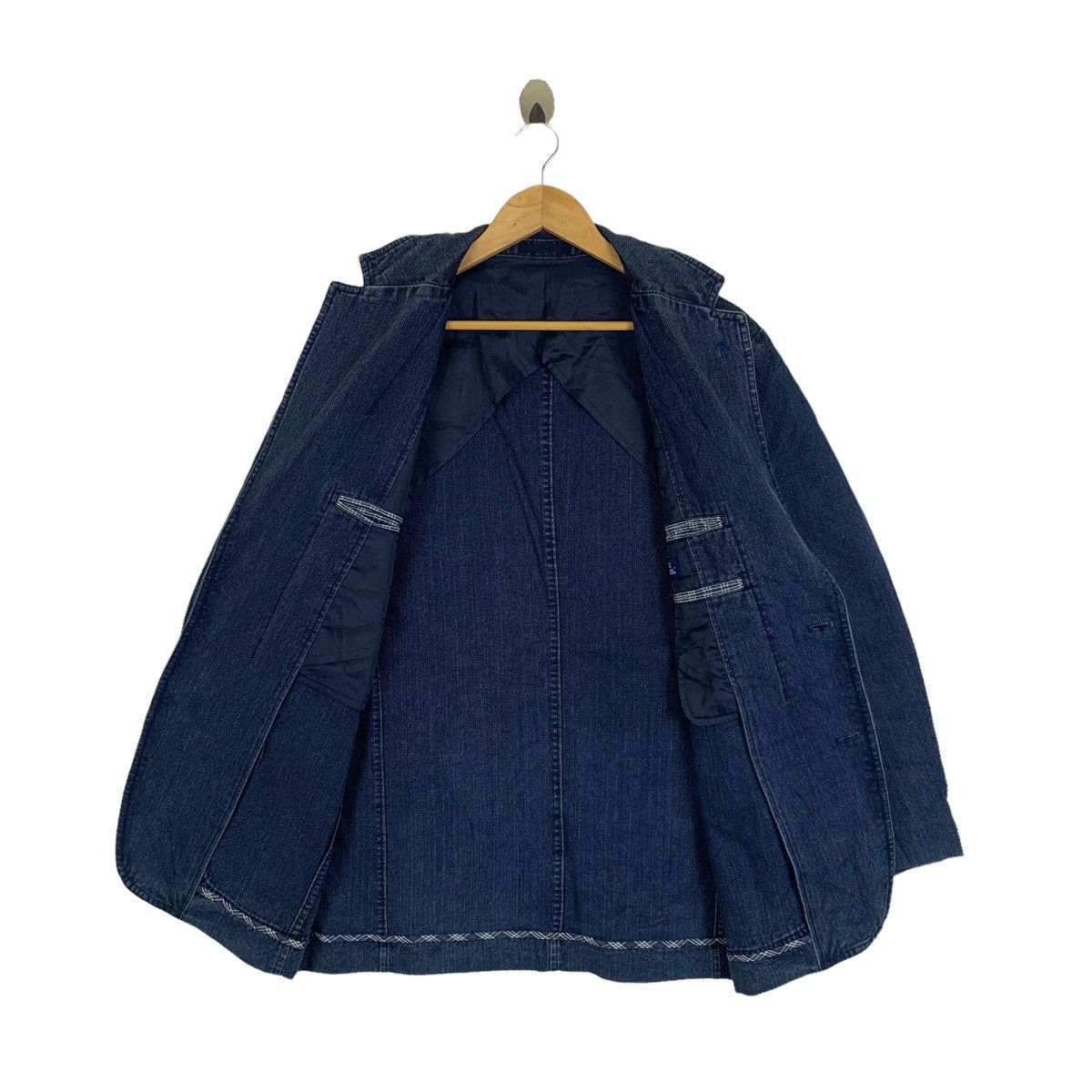 Indigo × Japanese Brand BLEU NIMES Japanese Brand Indigo Jeans Denim Coat Jacket Size US L / EU 52-54 / 3 - 3 Thumbnail