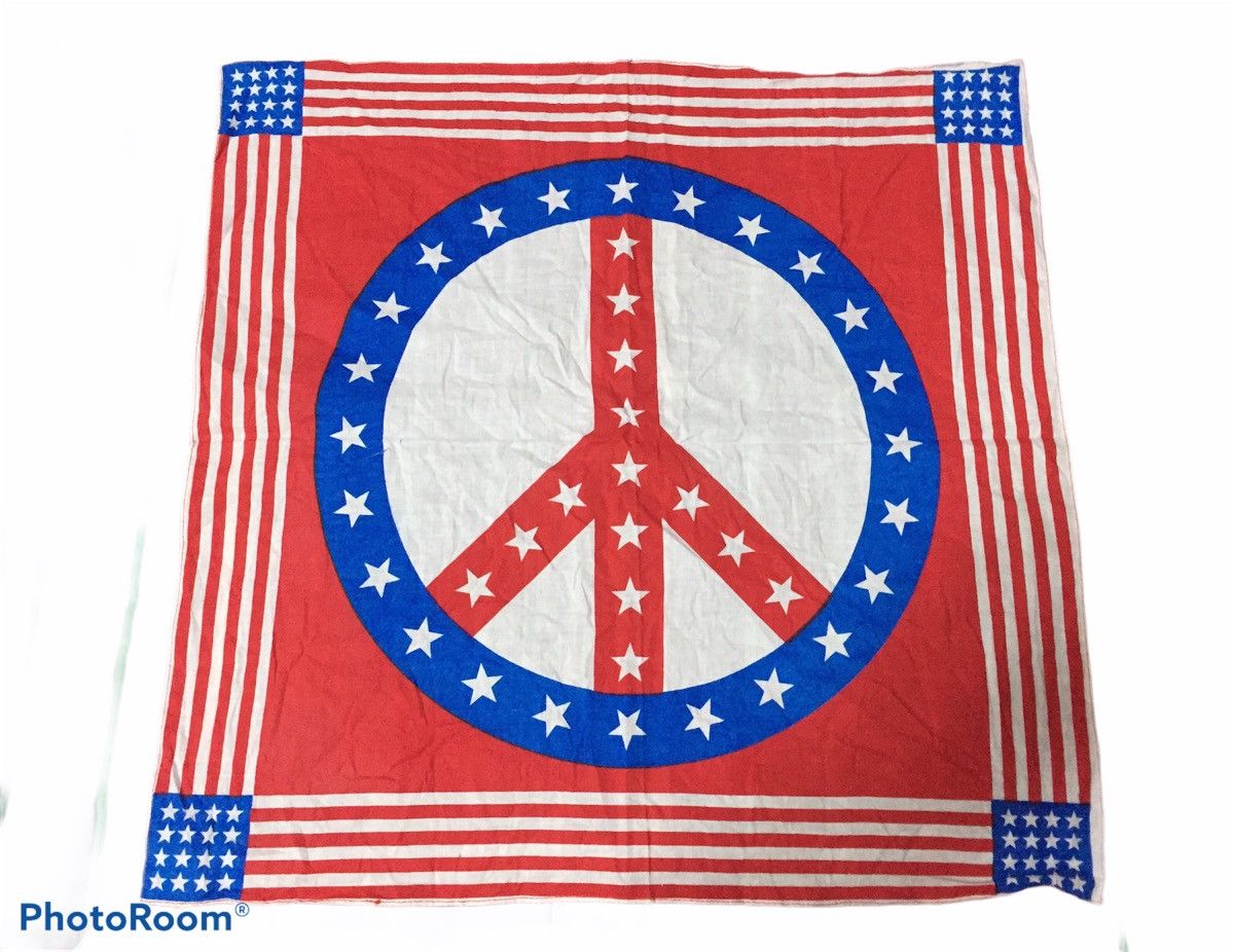 Vintage Vintage American Flag “Peace No War” hippies psychedelic Size ONE SIZE - 1 Thumbnail