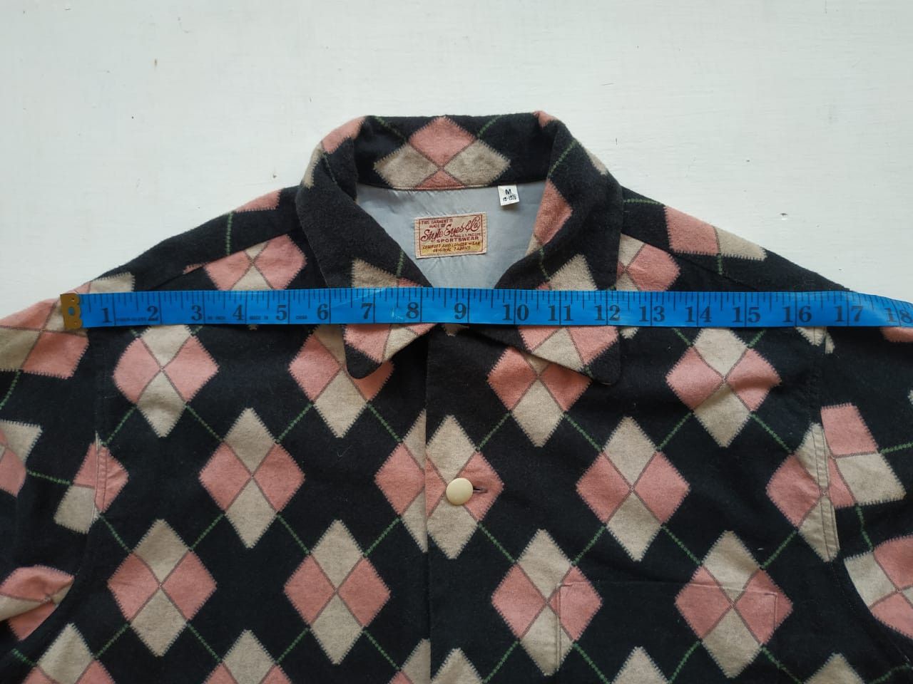 Sugar Cane Fit S to M, Style Eyes Sugarcane Rockability Argyle Shirt Size US S / EU 44-46 / 1 - 15 Thumbnail