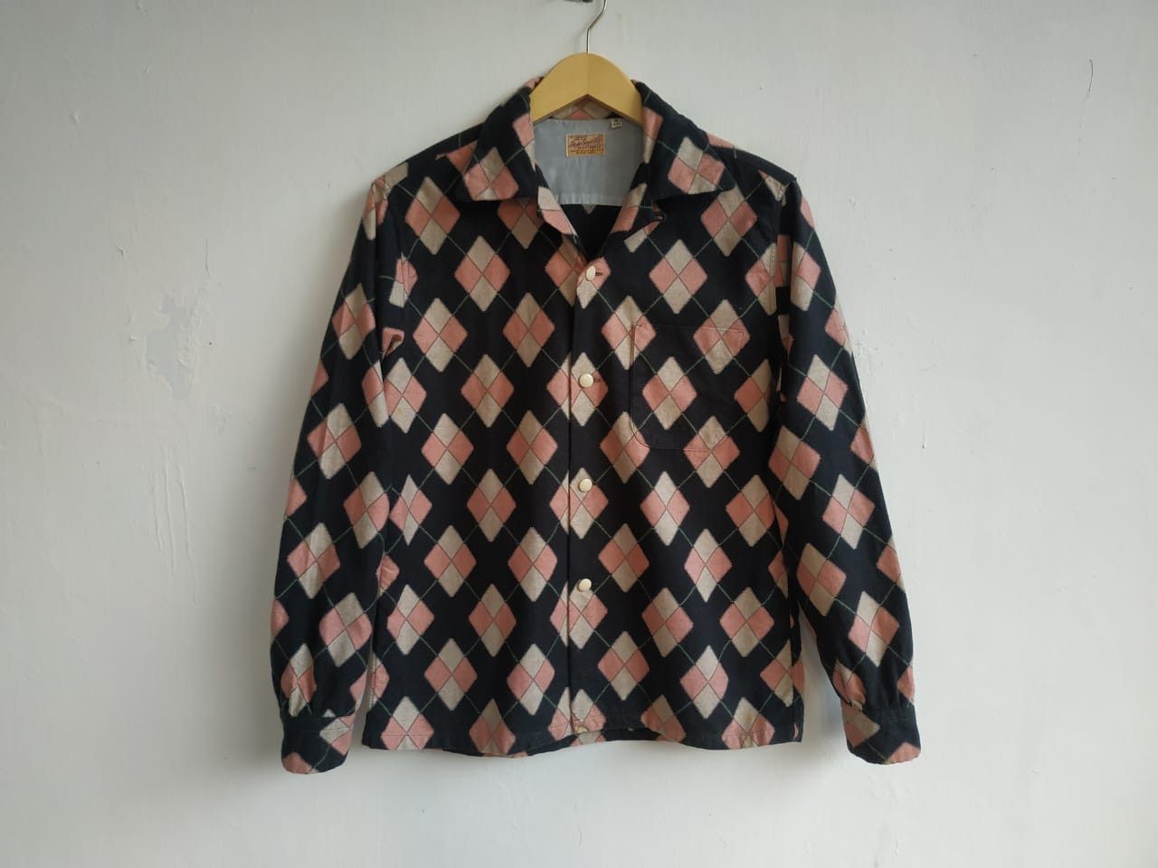 Sugar Cane Fit S to M, Style Eyes Sugarcane Rockability Argyle Shirt Size US S / EU 44-46 / 1 - 3 Thumbnail