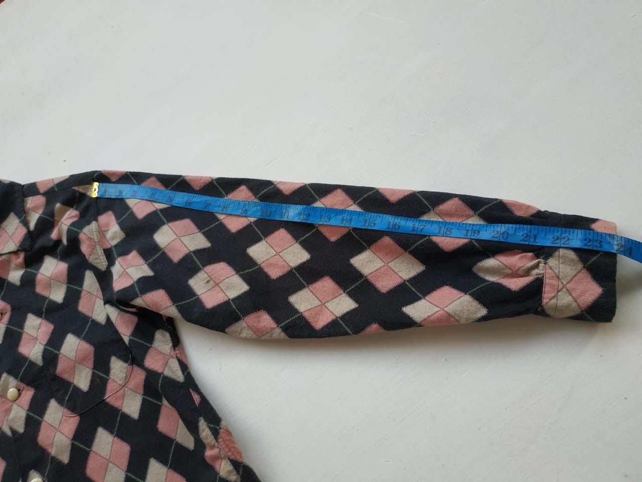 Sugar Cane Fit S to M, Style Eyes Sugarcane Rockability Argyle Shirt Size US S / EU 44-46 / 1 - 14 Thumbnail