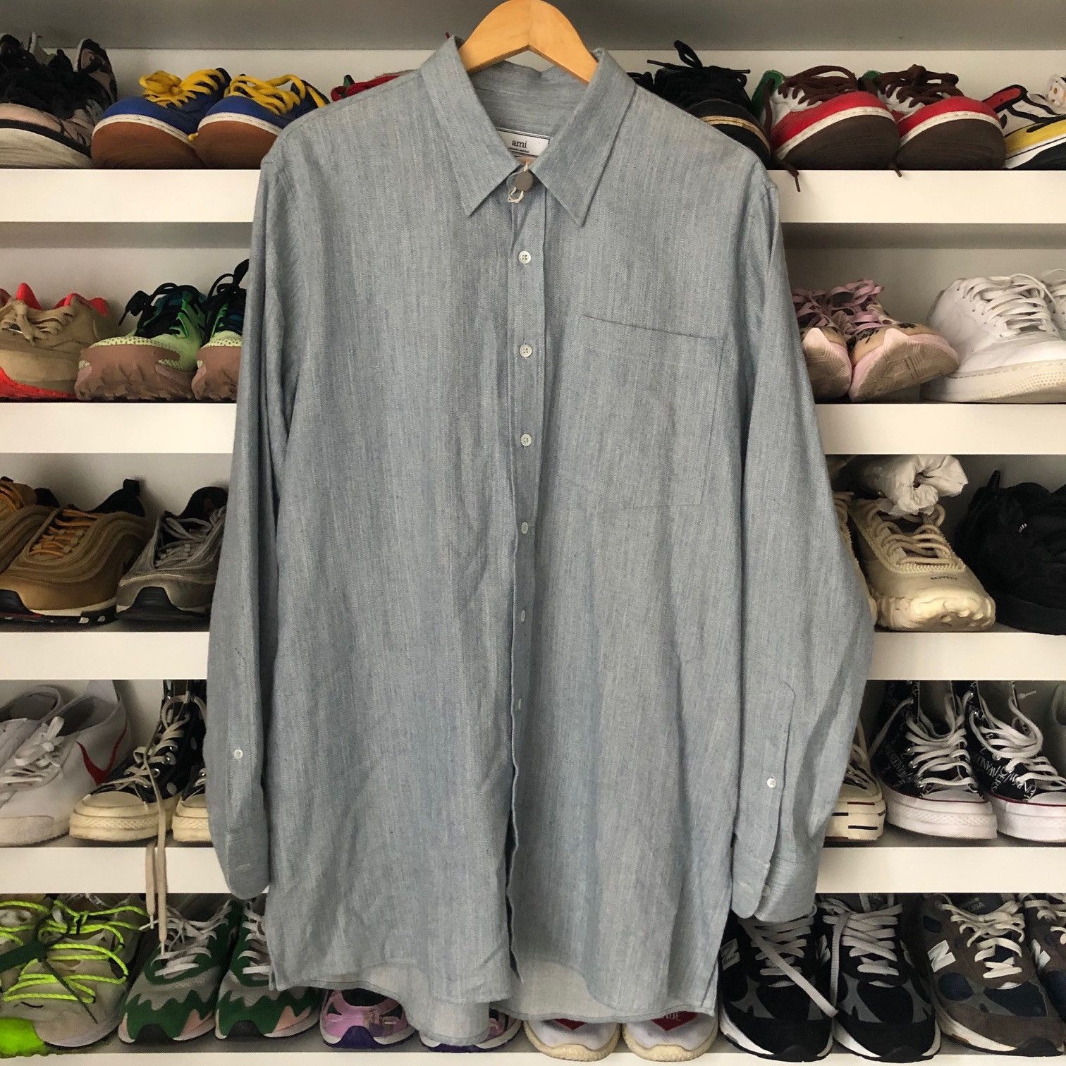 AMI AMI PARIS ALEXANDRE MATTIUSSI Button Up Overshirt Size US L / EU 52-54 / 3 - 1 Thumbnail