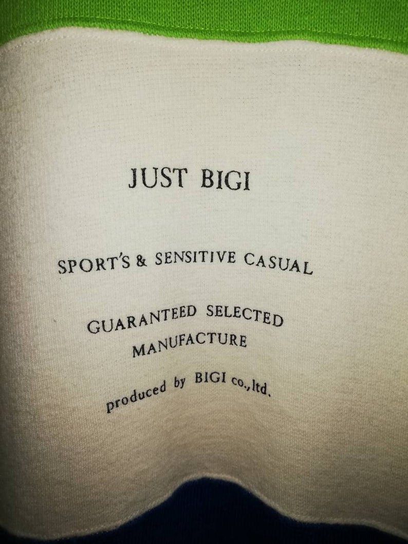 BIGI Vintage JUST BIGI JAPAN Sweatshirt 3 Colour Size US L / EU 52-54 / 3 - 2 Thumbnail