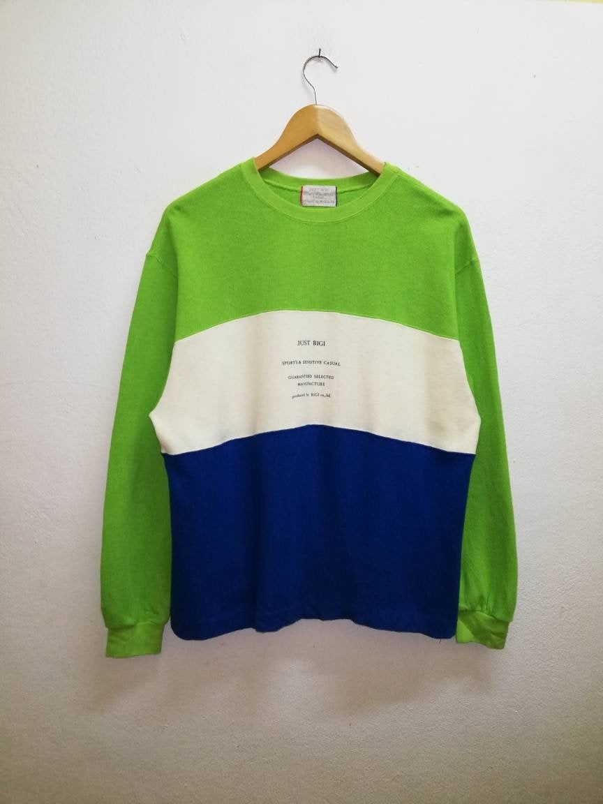 BIGI Vintage JUST BIGI JAPAN Sweatshirt 3 Colour Size US L / EU 52-54 / 3 - 1 Thumbnail